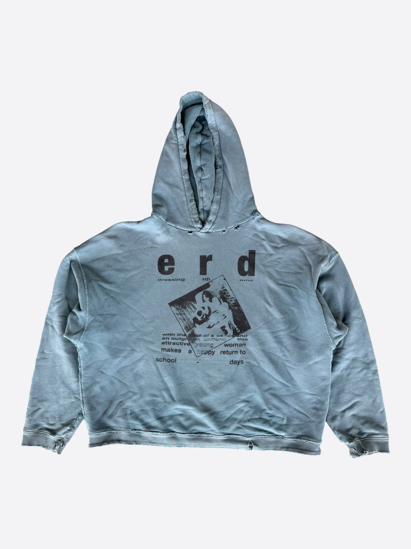 Enfants Riches Deprimes Blue School Days Distressed Hoodie