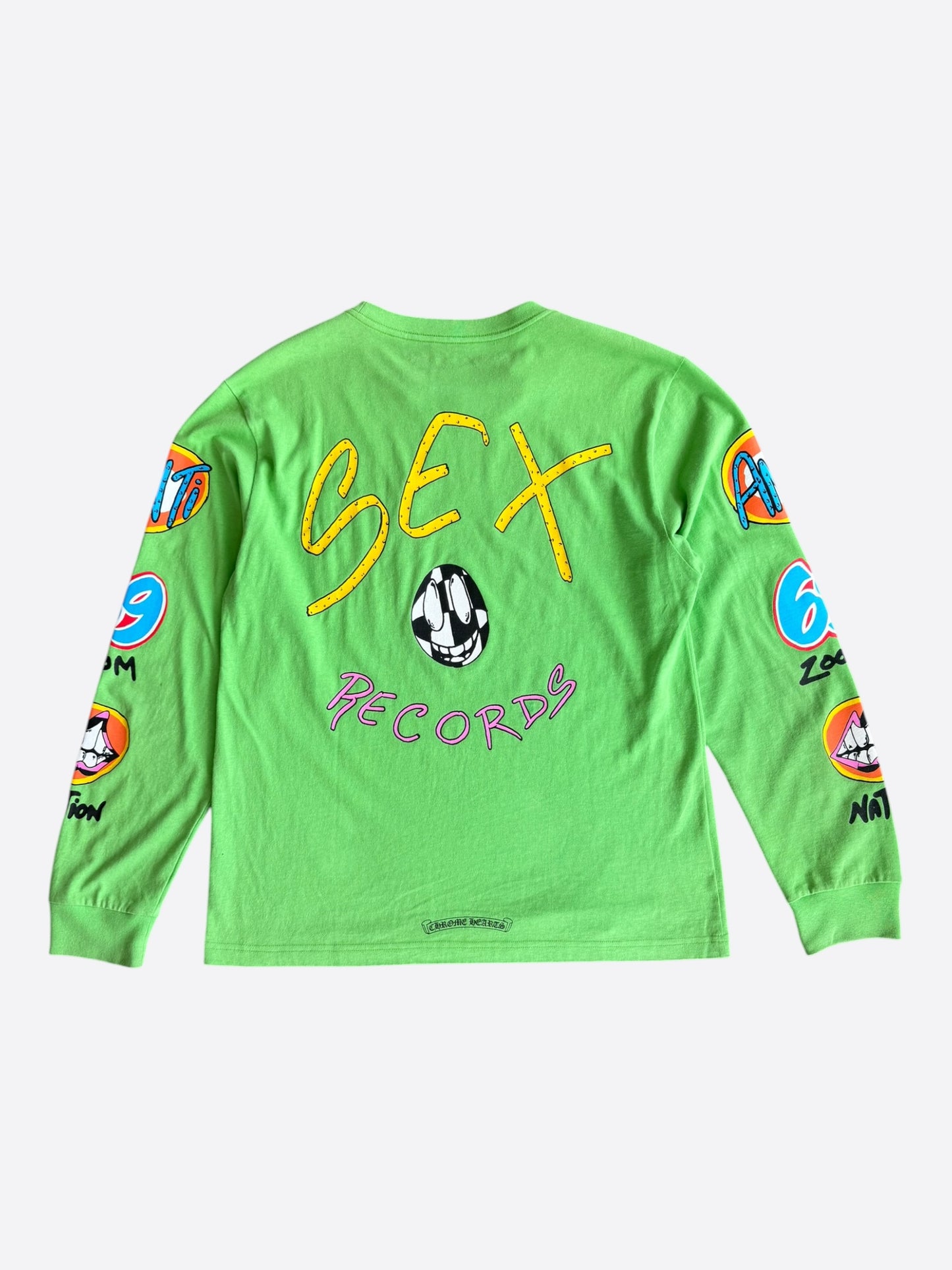 Chrome Hearts Green Sex Records Logo Longsleeve T-Shirt