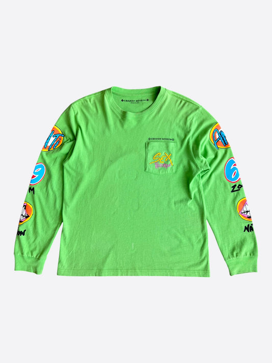 Chrome Hearts Green Sex Records Logo Longsleeve T-Shirt