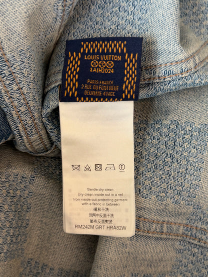 Louis Vuitton Blue Embellished Damier Denim Jacket