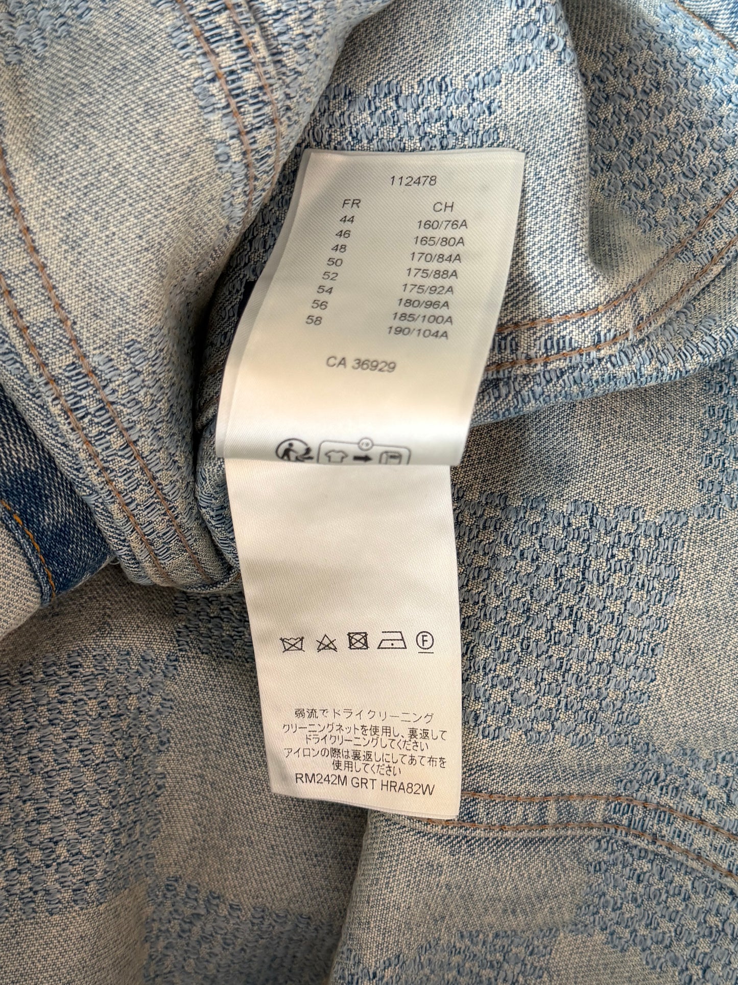 Louis Vuitton Blue Embellished Damier Denim Jacket