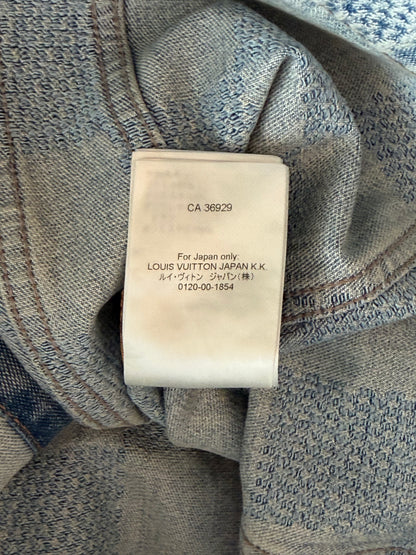 Louis Vuitton Blue Embellished Damier Denim Jacket