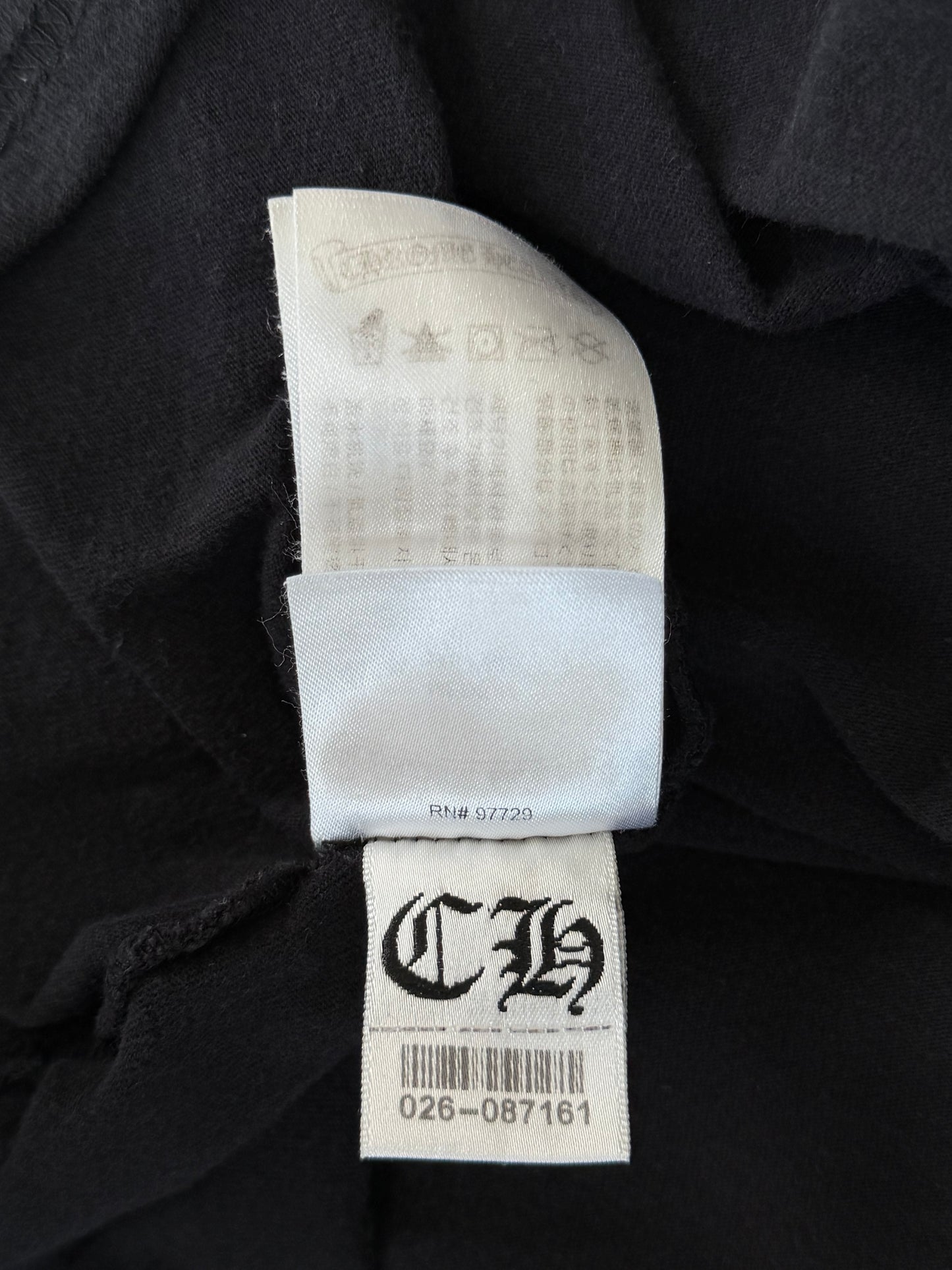 Chrome Hearts Black & Brown Neck Logo T-Shirt