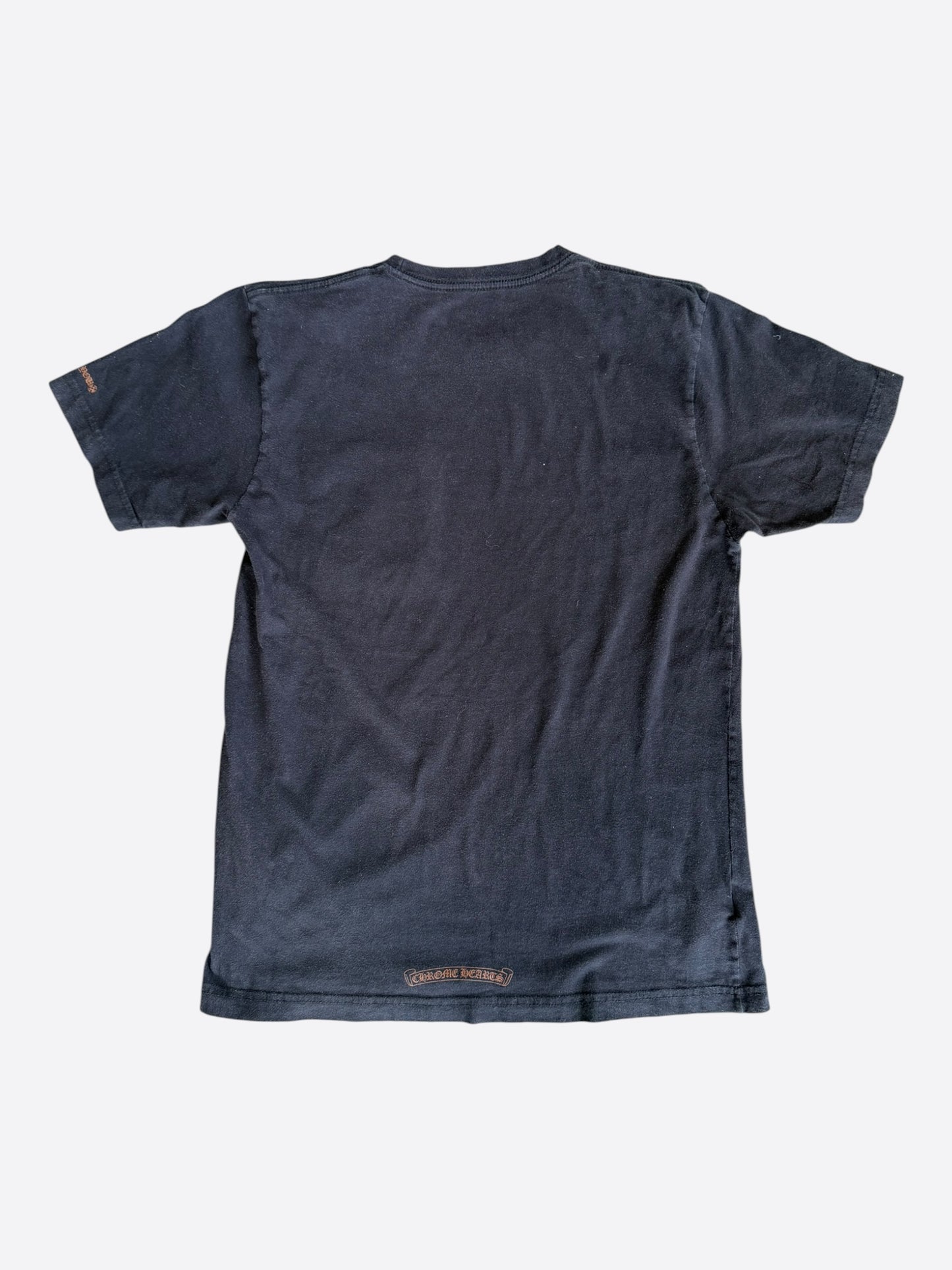 Chrome Hearts Black & Brown Neck Logo T-Shirt