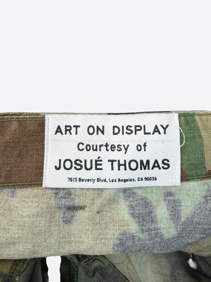 Gallery Dept Green Camouflage G Patch Cargo Shorts