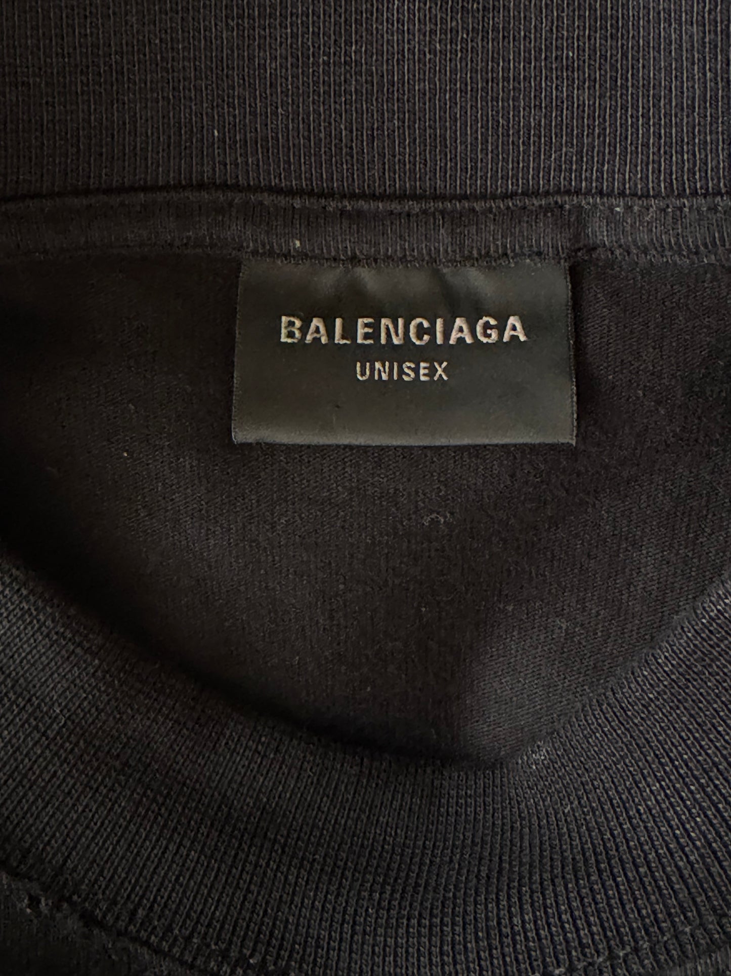 Balenciaga Black & Orange Crypto Logo T-Shirt
