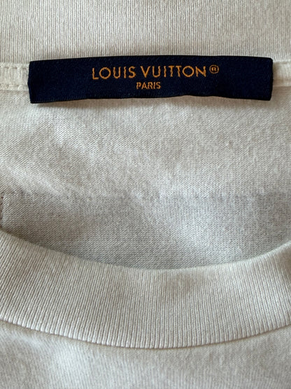 Louis Vuitton White Embossed Logo T-Shirt