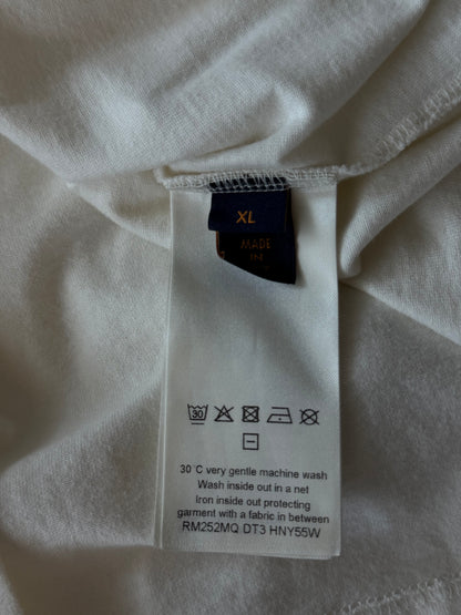 Louis Vuitton White Embossed Logo T-Shirt
