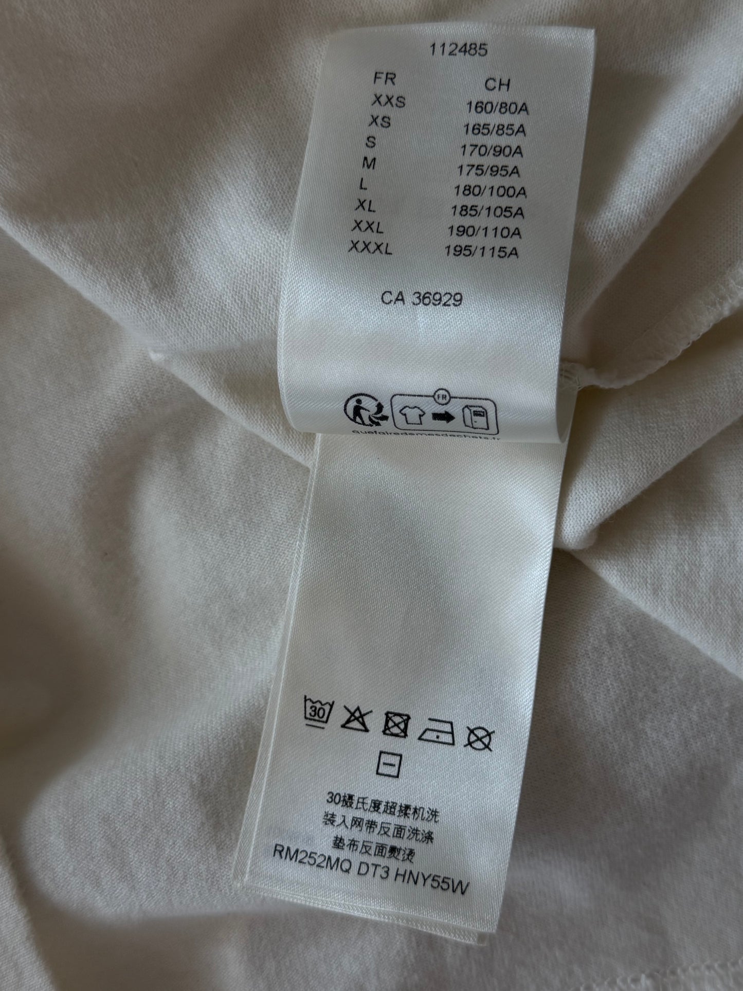 Louis Vuitton White Embossed Logo T-Shirt