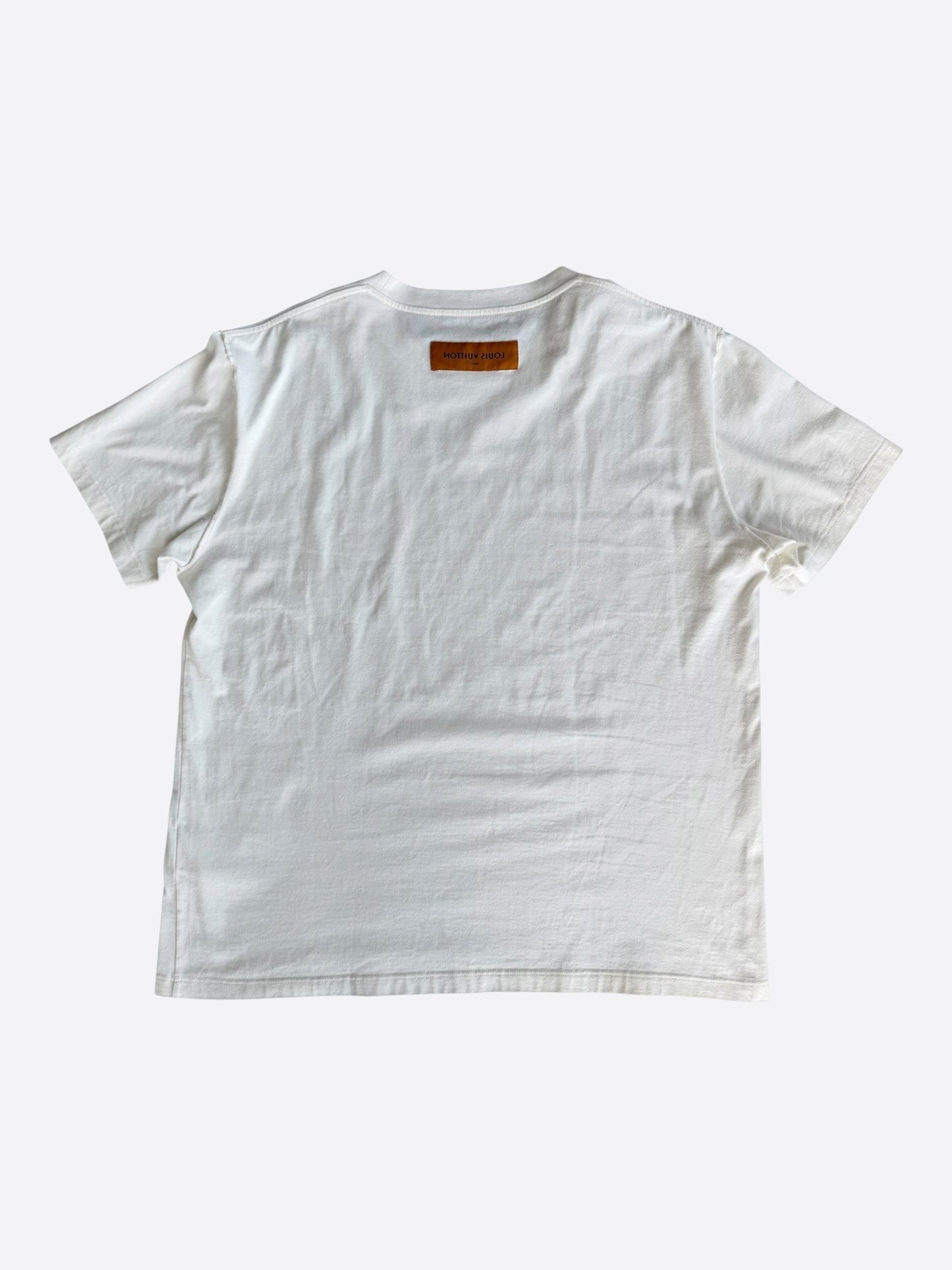 Louis Vuitton White Embossed Logo T-Shirt