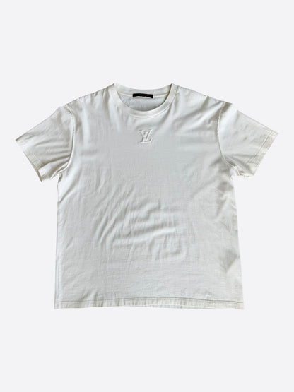 Louis Vuitton White Embossed Logo T-Shirt