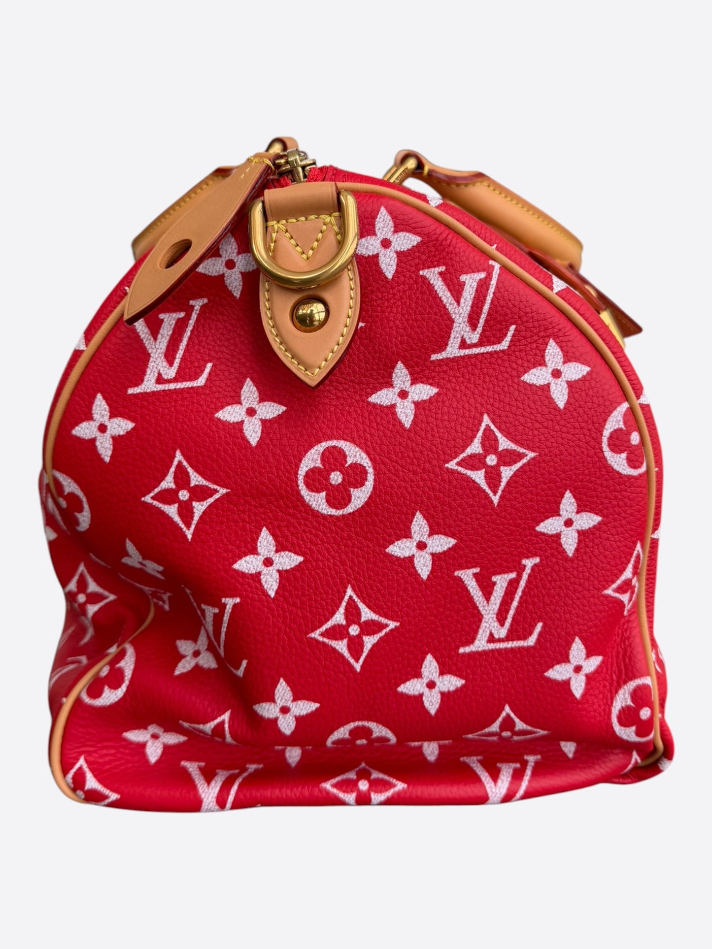Louis Vuitton Red & White Monogram P9 Speedy 40