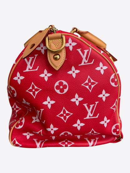Louis Vuitton Red & White Monogram P9 Speedy 40