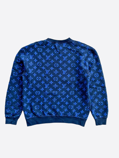 Louis Vuitton Blue Monogram Jacquard Sweater