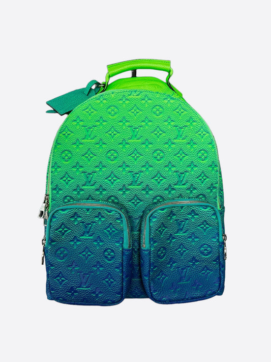 Louis Vuitton Green Taurillon Illusion Monogram Backpack