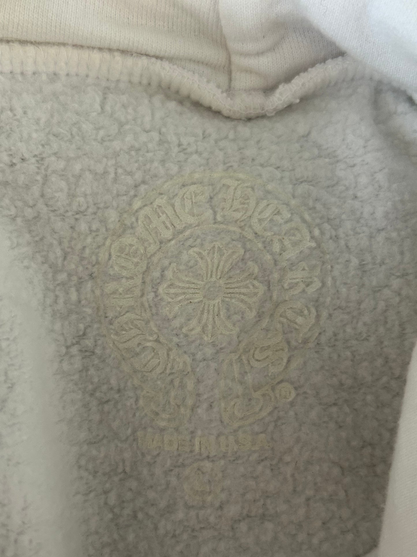 Chrome Hearts Rolling Stones White & Red Horseshoe Logo Hoodie
