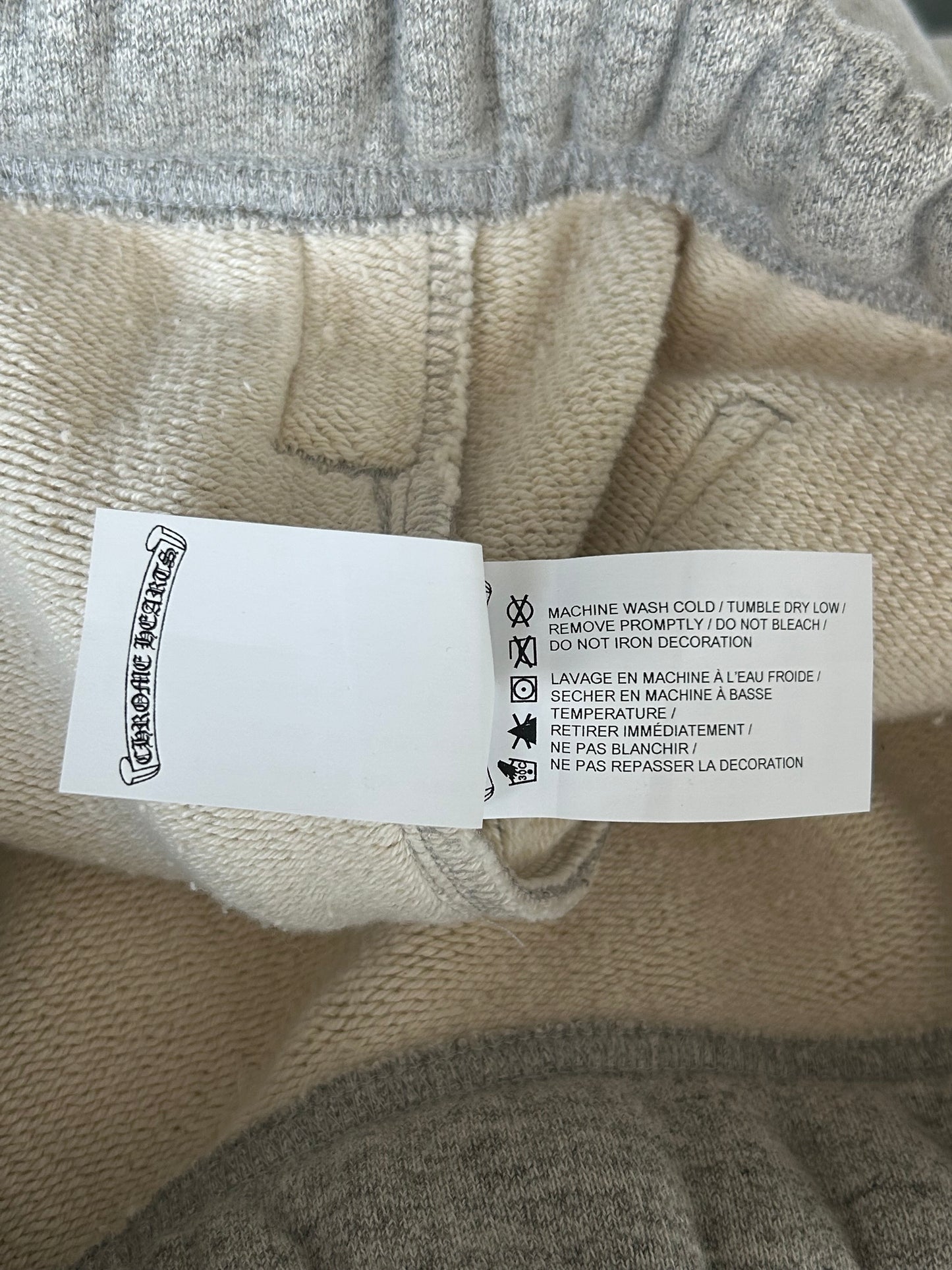 Chrome Hearts Grey & Black CH Logo Embroidered Shorts