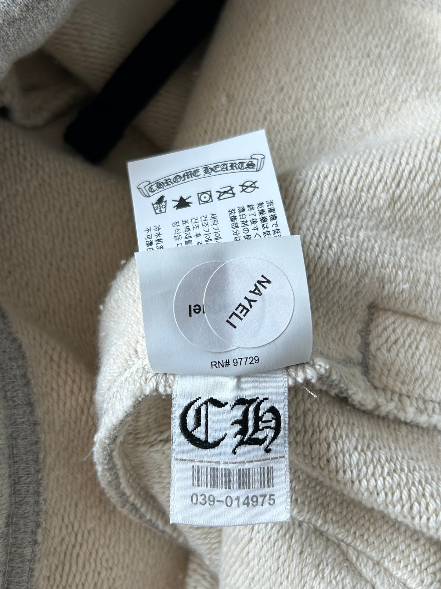 Chrome Hearts Grey & Black CH Logo Embroidered Shorts
