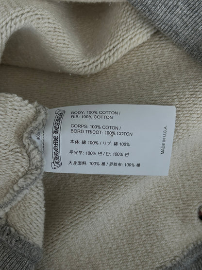 Chrome Hearts Grey & Black Triple Cross CH Logo Embroidered Sweater