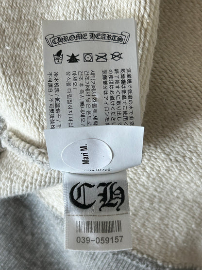 Chrome Hearts Grey & Black Triple Cross CH Logo Embroidered Sweater