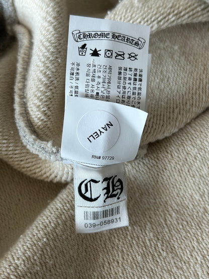 Chrome Hearts Grey & Black Triple Cross CH Logo Embroidered Hoodie