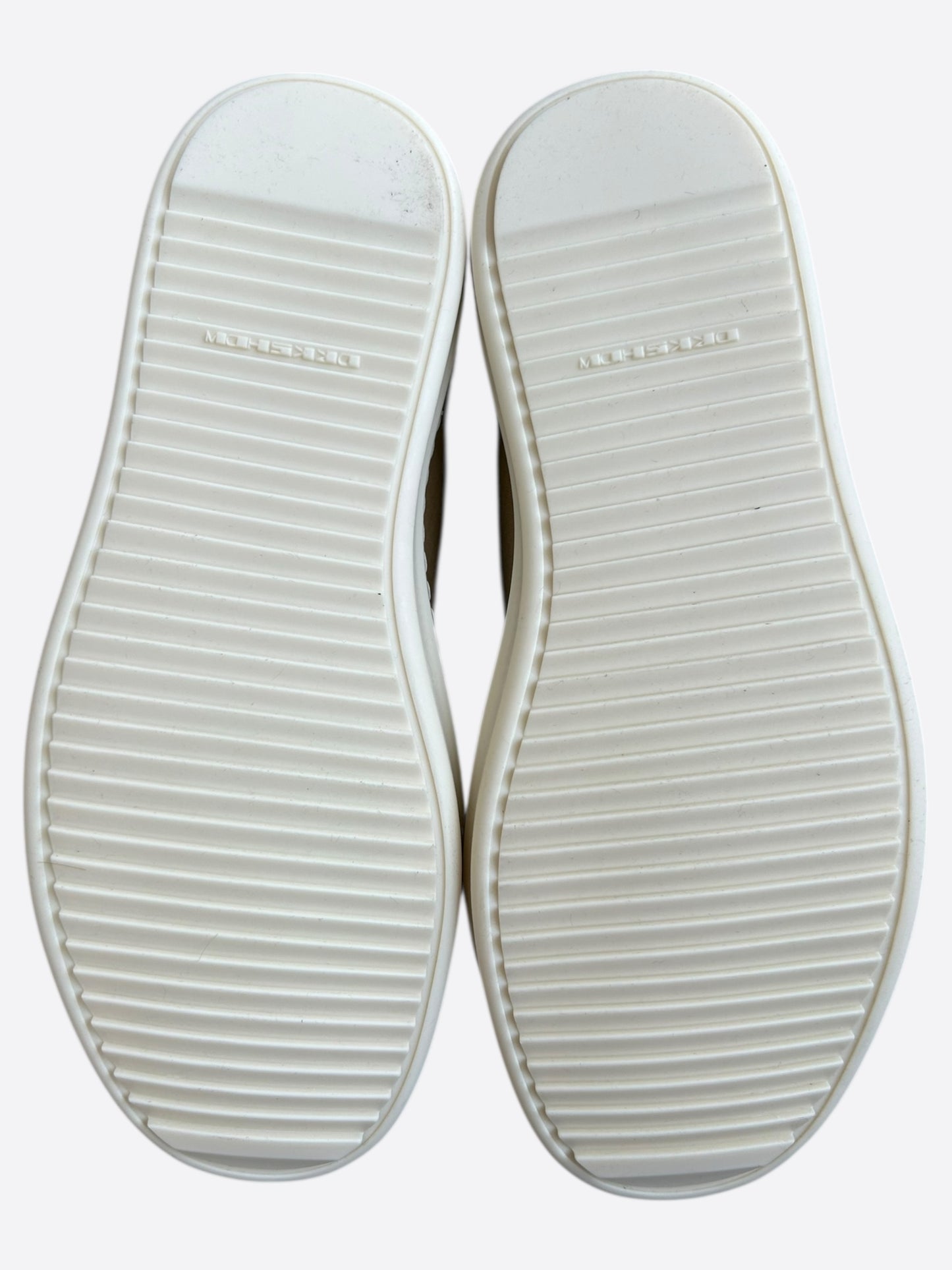 Rick Owens Light Beige & White Vintage Women's Low Top Sneakers