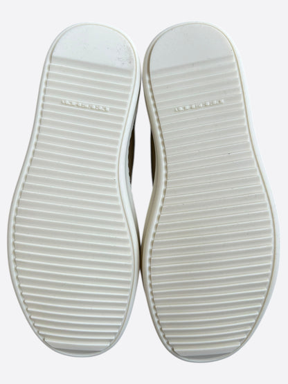 Rick Owens Light Beige & White Vintage Women's Low Top Sneakers