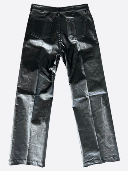 Rick Owens Black Coated Geth Jeans