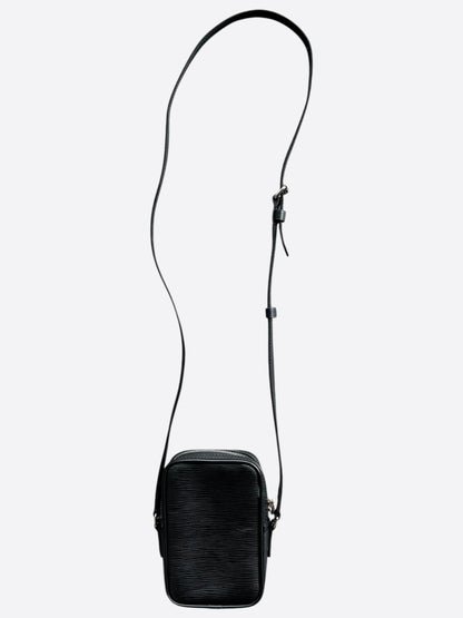 Louis Vuitton Black & Yellow Logo EPI Danube PPM