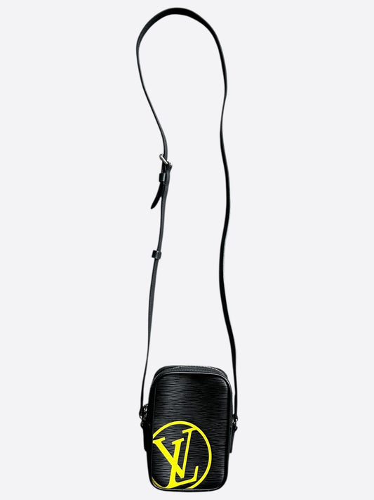 Louis Vuitton Black & Yellow Logo EPI Danube PPM