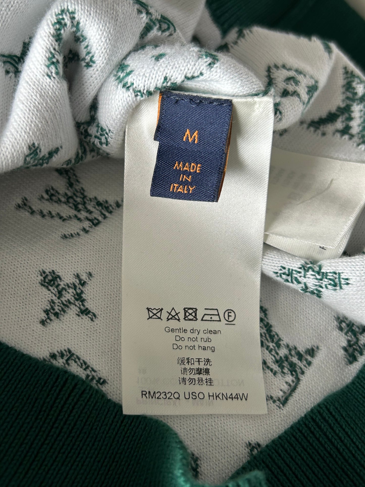 Louis Vuitton Green & White Gradient Monogram Sweater