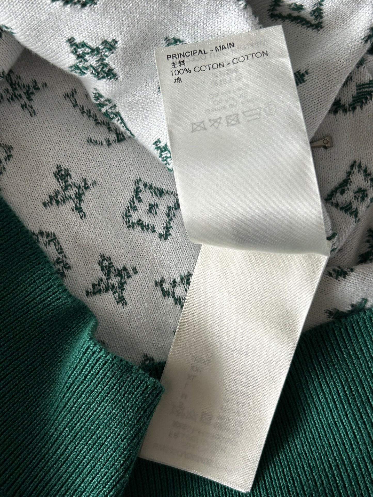 Louis Vuitton Green & White Gradient Monogram Sweater