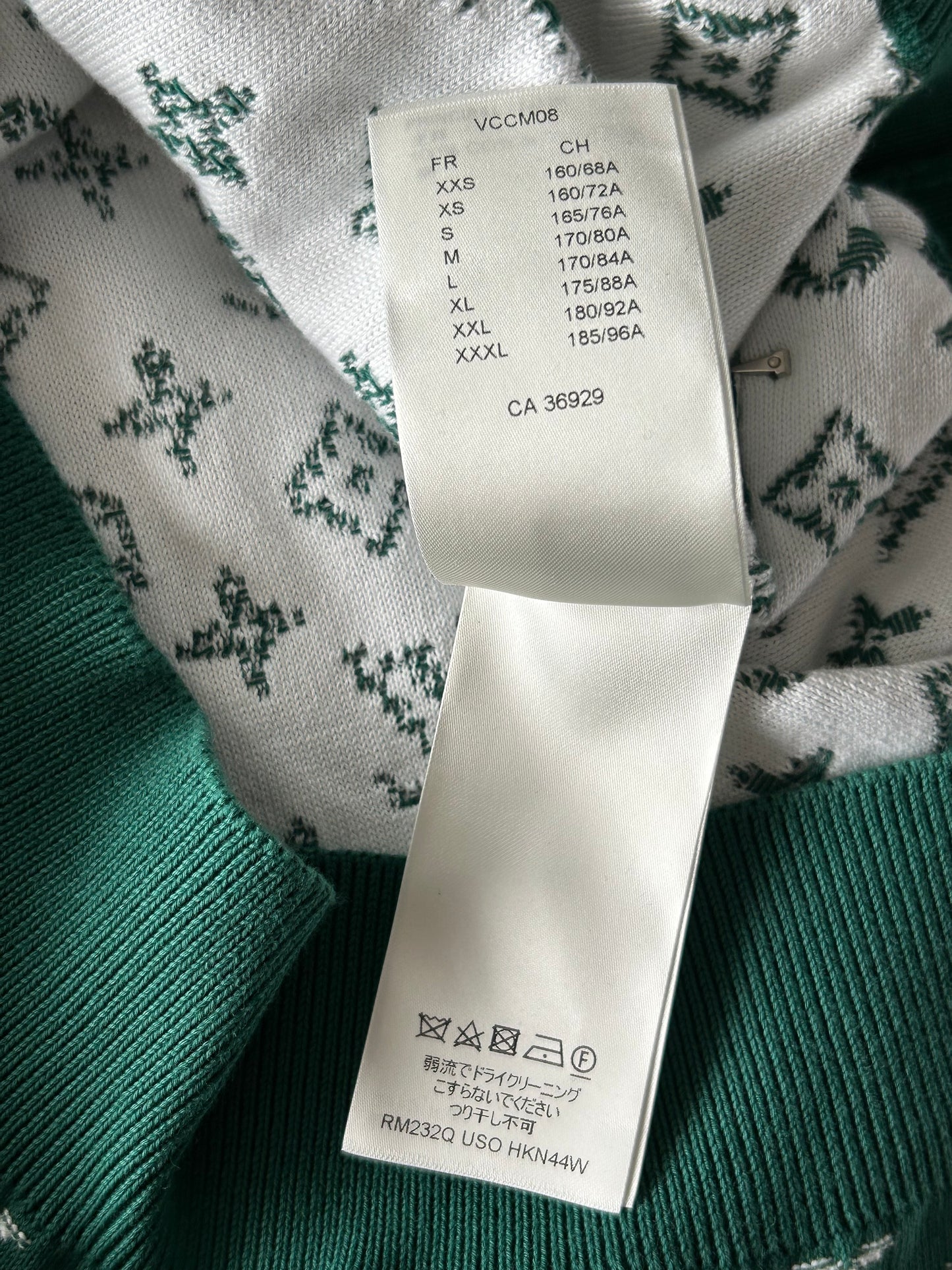 Louis Vuitton Green & White Gradient Monogram Sweater