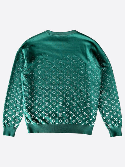 Louis Vuitton Green & White Gradient Monogram Sweater