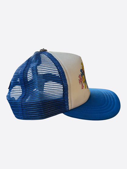 Chrome Hearts Blue & White Multicolor Cross Trucker Hat