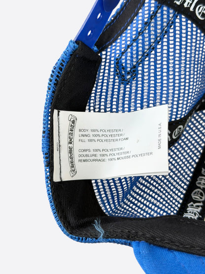 Chrome Hearts Blue & White Multicolor Cross Trucker Hat