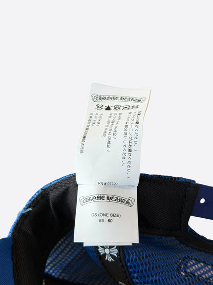 Chrome Hearts Blue & White Multicolor Cross Trucker Hat