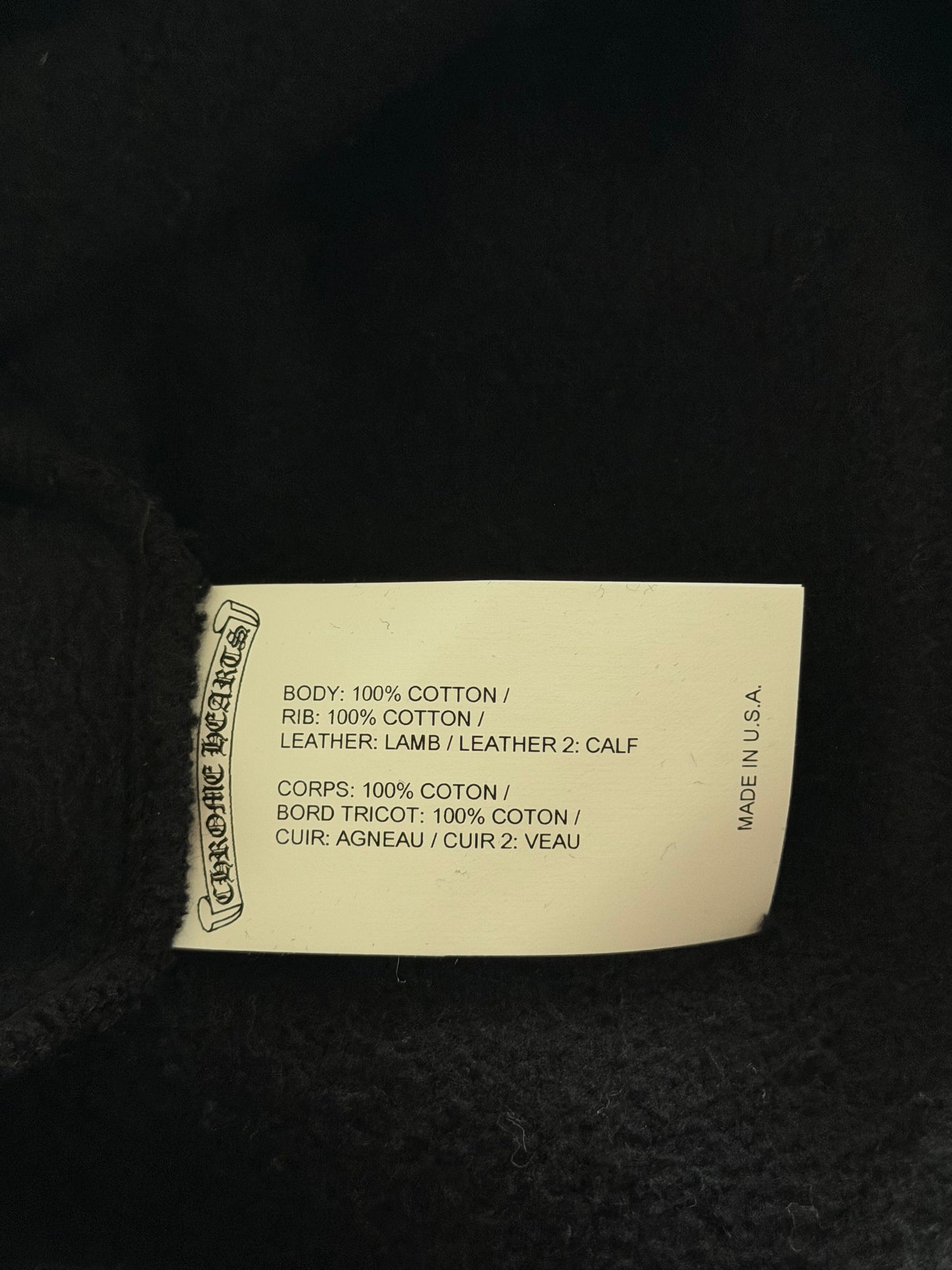 Chrome Hearts Black Cross Patch Quarter Zip Sweater