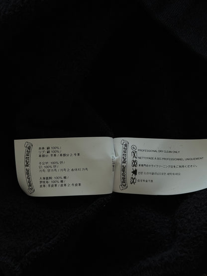 Chrome Hearts Black Cross Patch Quarter Zip Sweater