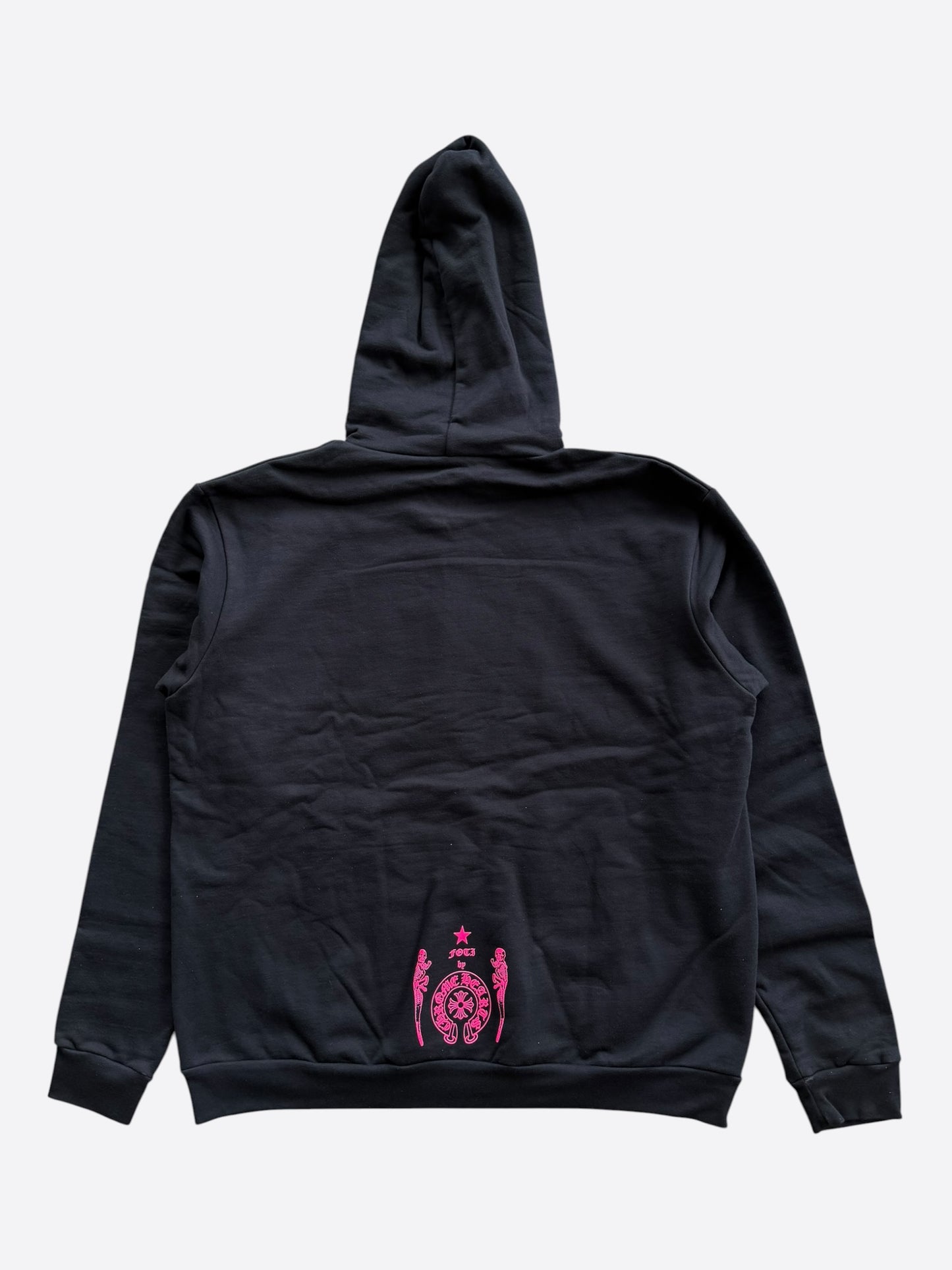 Chrome Hearts Black & Pink Foti Graphic Hoodie