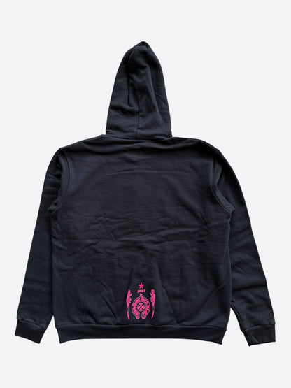 Chrome Hearts Black & Pink Foti Graphic Hoodie