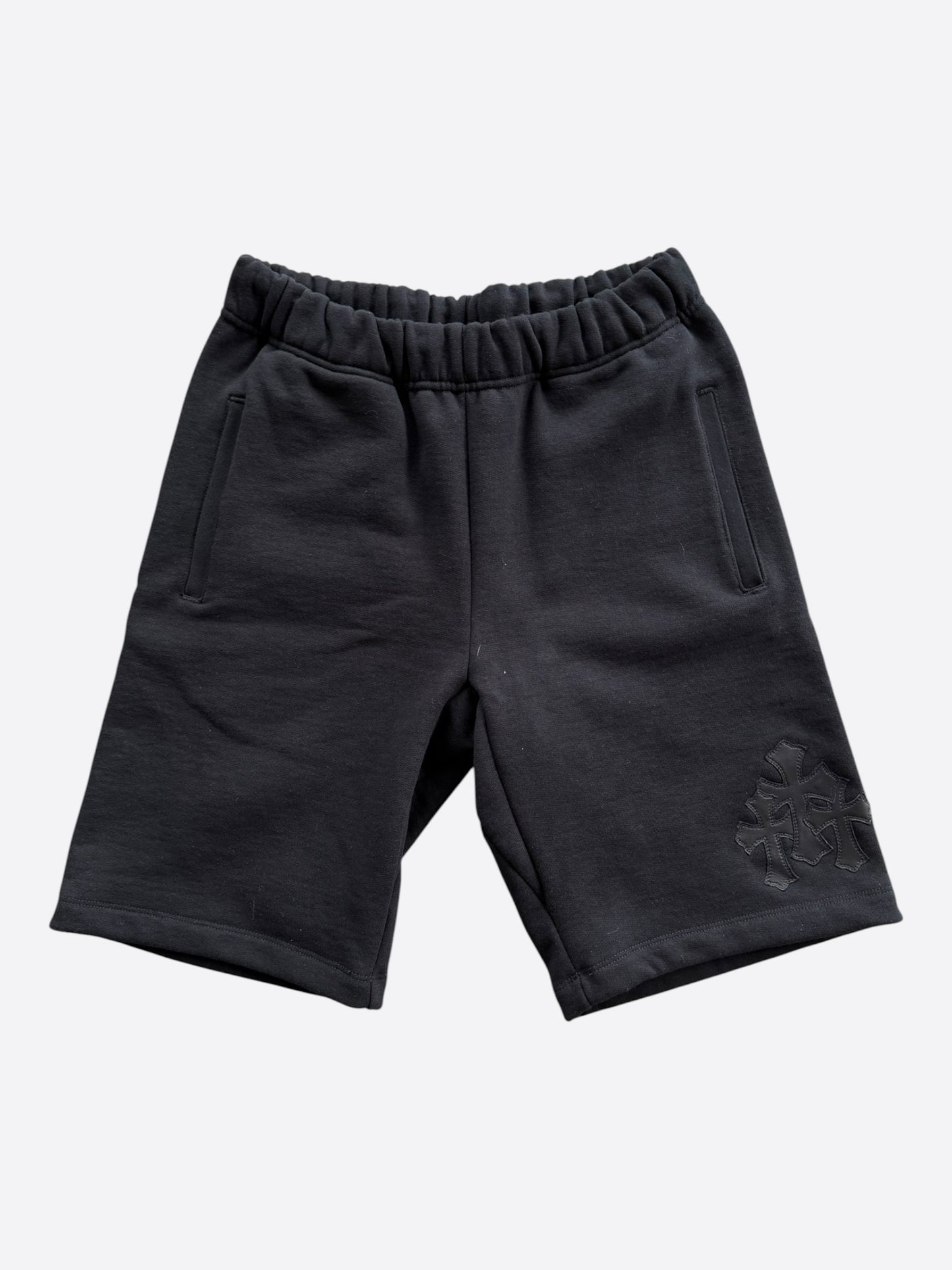 Chrome Hearts Black Triple Cross Patch Paper Jam Shorts