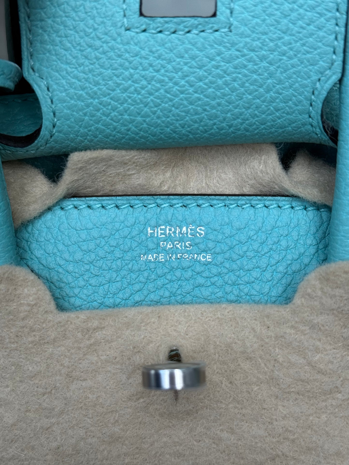 Hermes Blue Atoll Togo & Palladium Hardware Birkin 25