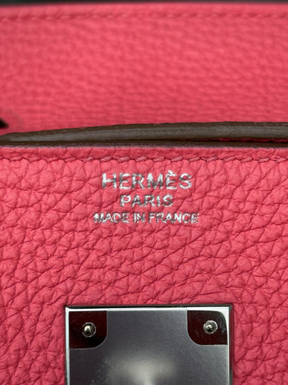 Hermes Rose Lipstick Togo & Palladium Hardware Birkin 30