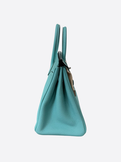 Hermes Blue Atoll Togo & Palladium Hardware Birkin 25