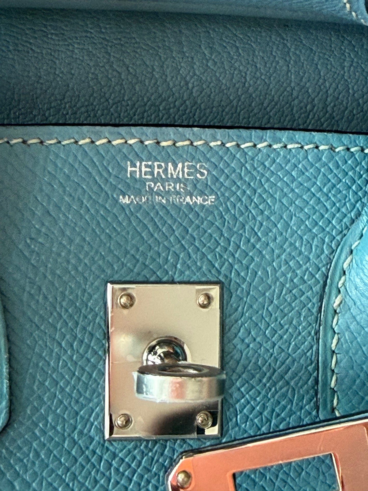 Hermes Blue Jean Epsom & Palladium Hardware Birkin 25