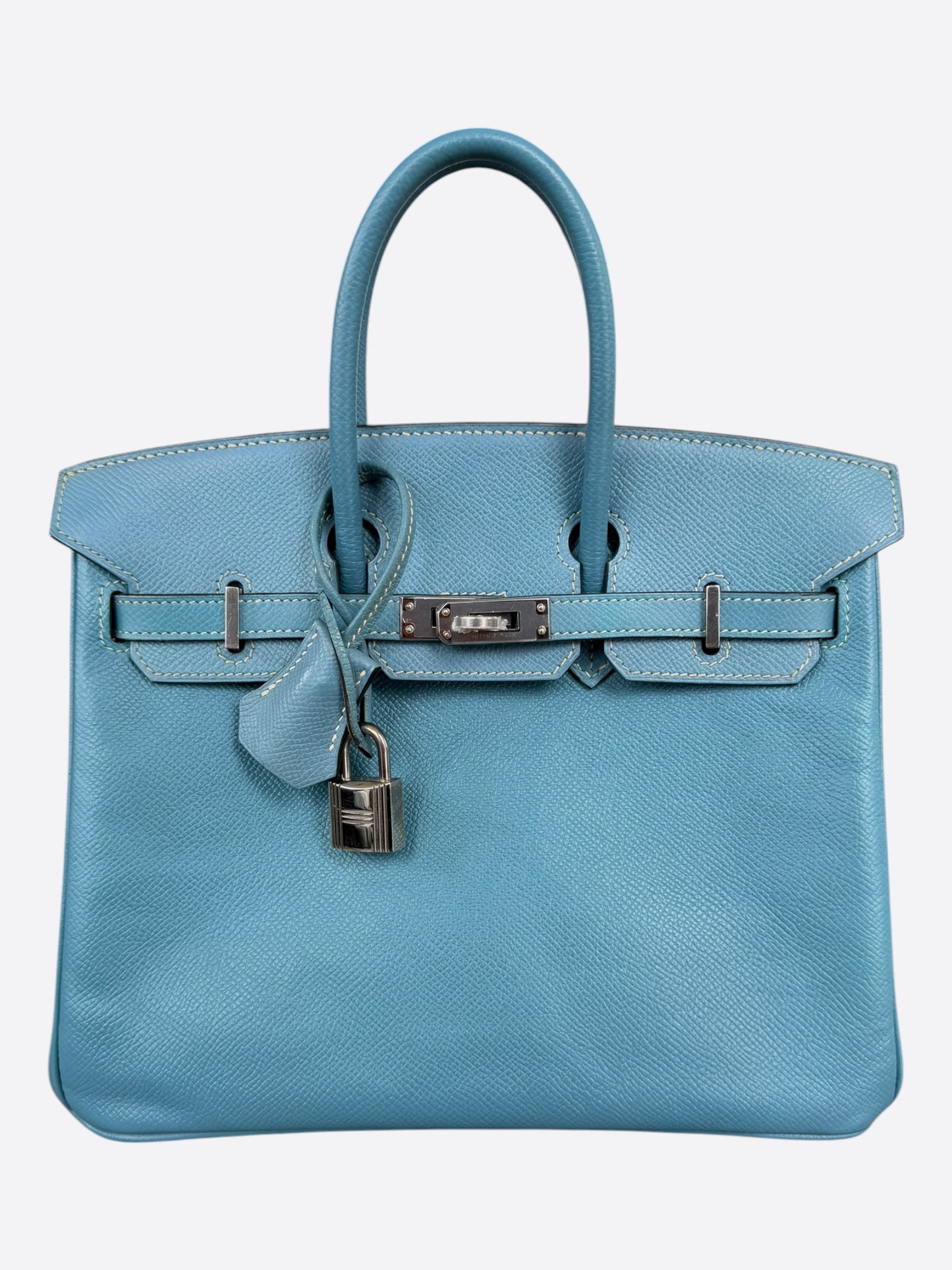 Hermes Blue Jean Epsom & Palladium Hardware Birkin 25