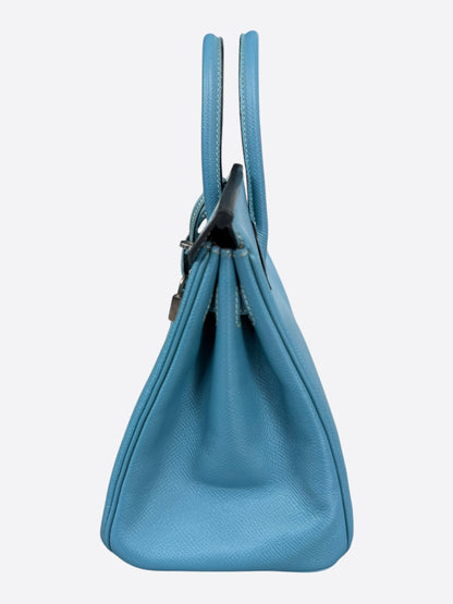 Hermes Blue Jean Epsom & Palladium Hardware Birkin 25