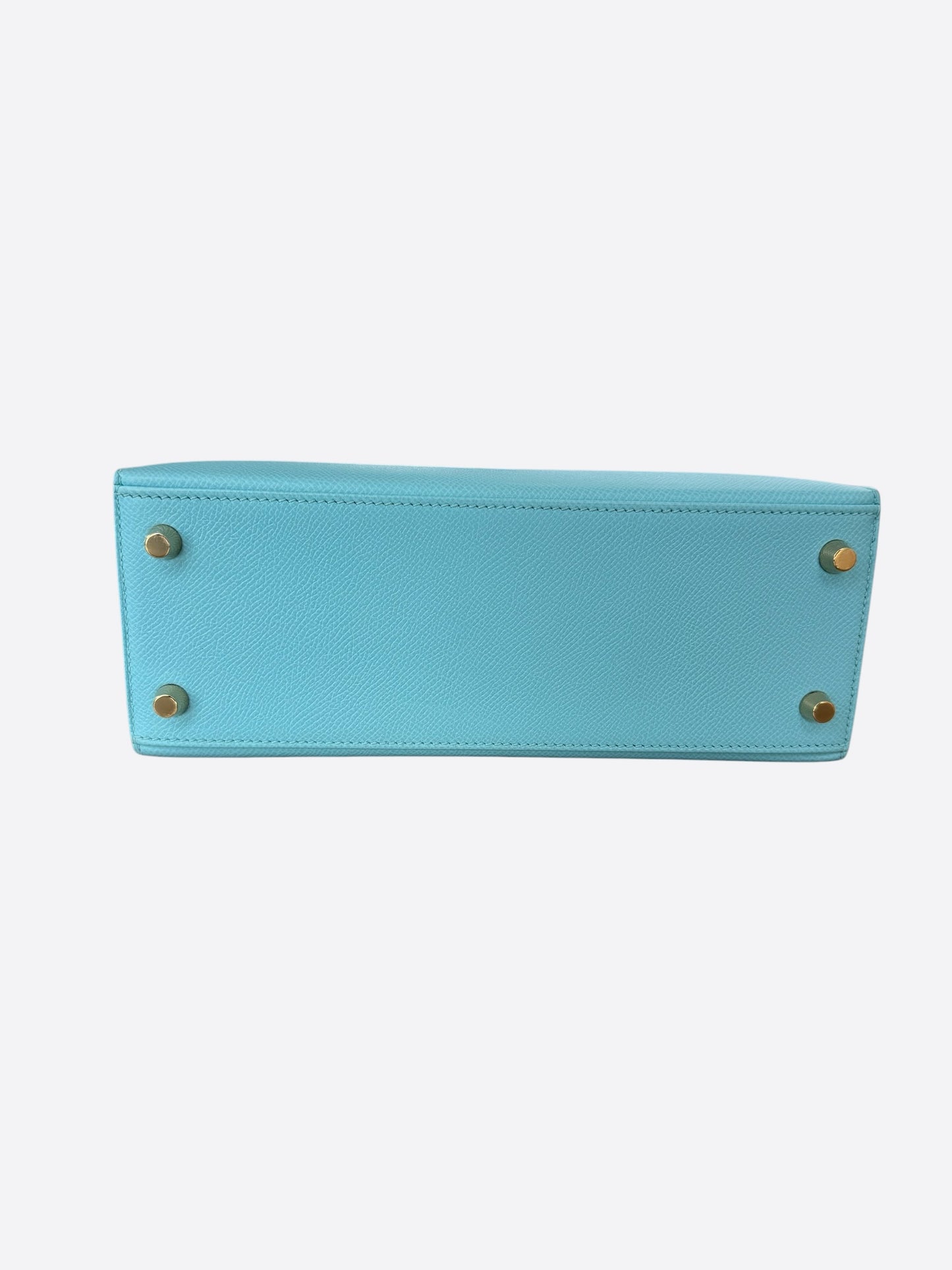Hermes Blue Atoll Epsom & Gold Hardware Kelly 25