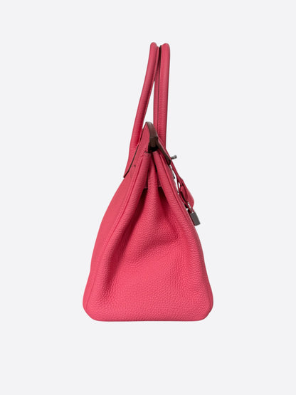 Hermes Rose Lipstick Togo & Palladium Hardware Birkin 30